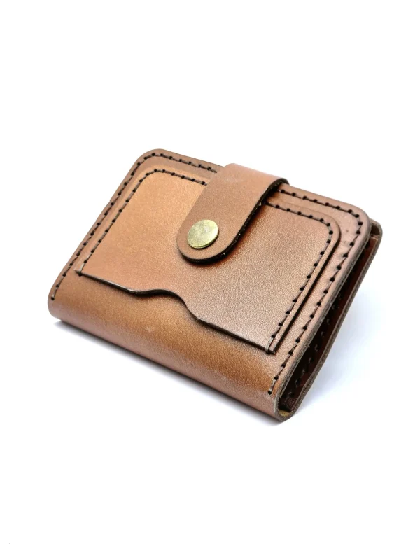 کیف جا کارتی چرم طبیعی طرح اسلیمی کد 3/7